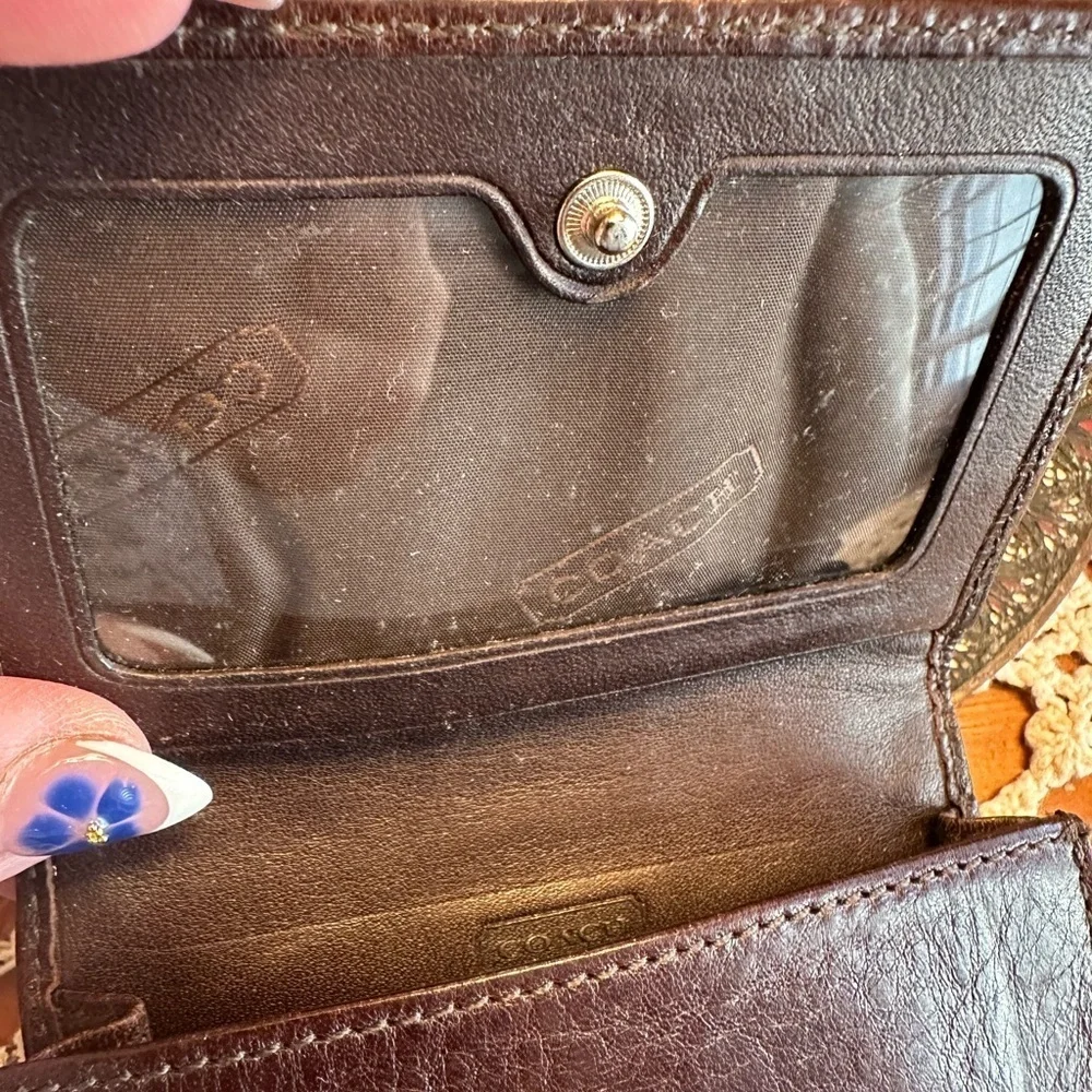 Coach Brown Vintage Leather ID Wallet